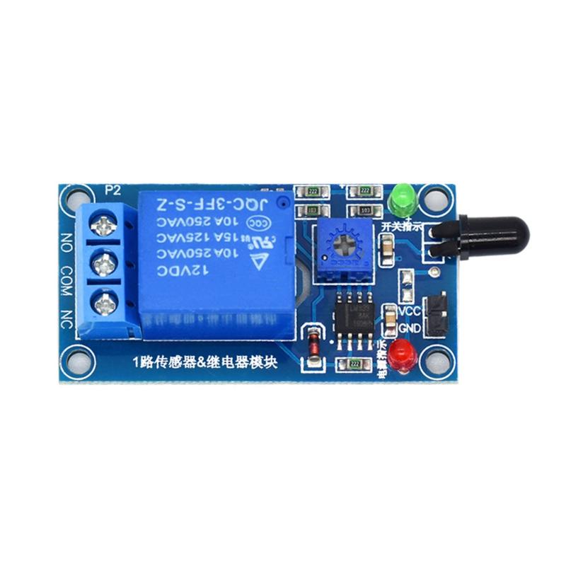 Relay Module 1 Channel - Moduł czujnika detekcji płomienia na podczerwień,