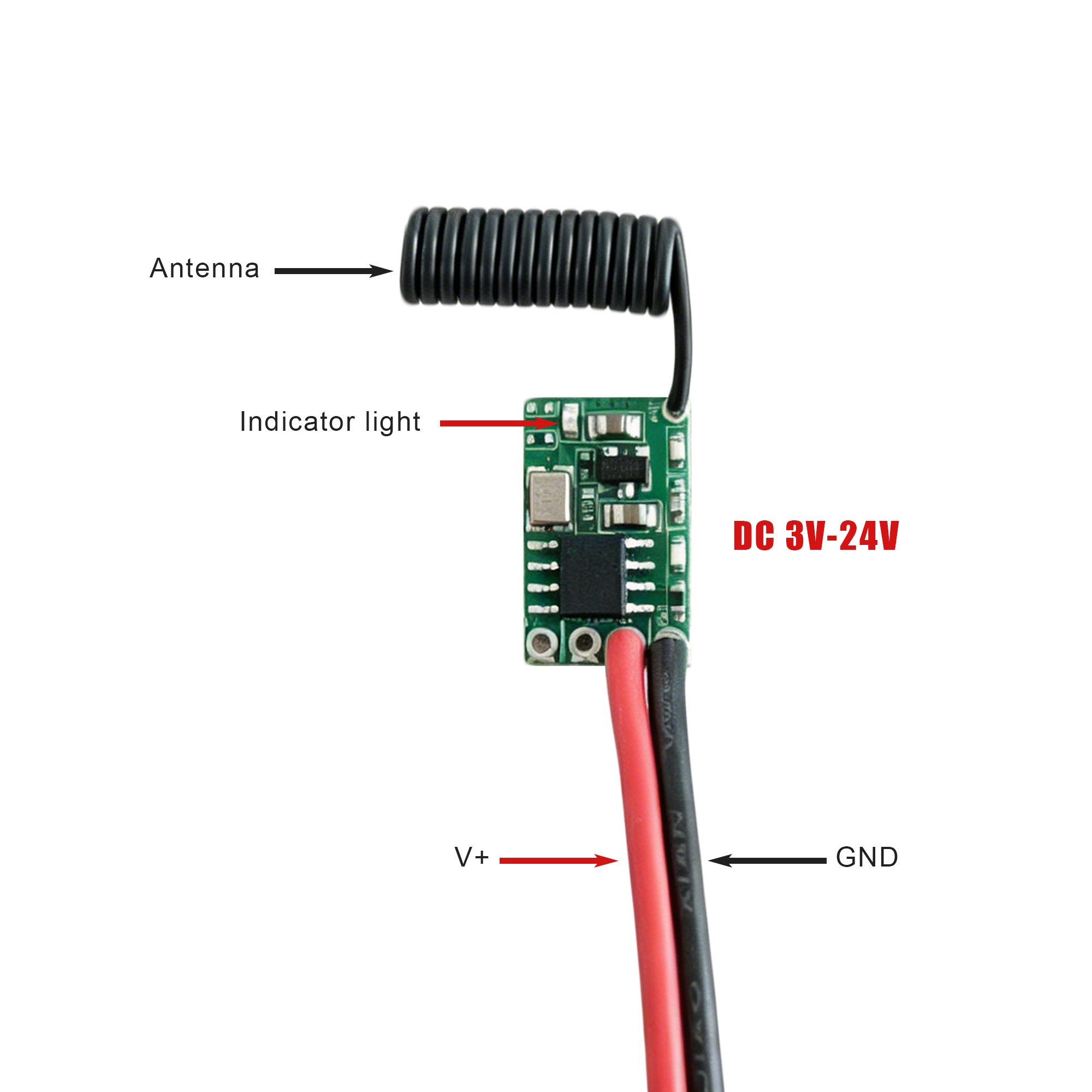 Ir Remote Module - Moduł nadajnika RF 433.92MHz 3-24V z
