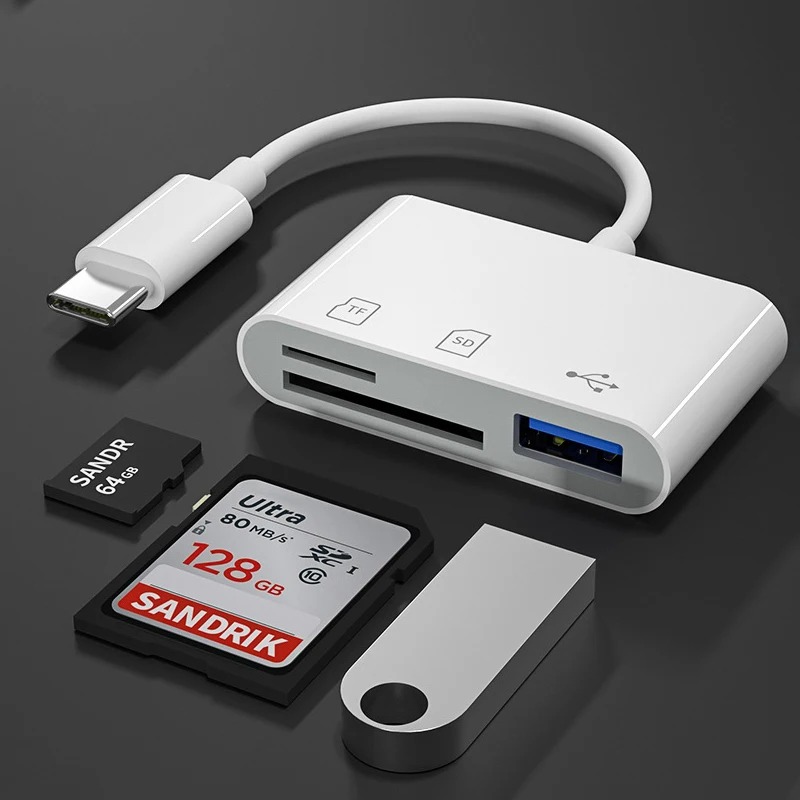 Sd Card Module - 3 w 1: adapter USB-C do