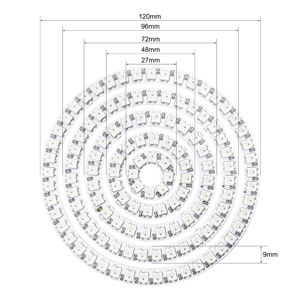 Pierścień LED WS2812b adresowa – Ws2812B Strip 5V recenzja i cena