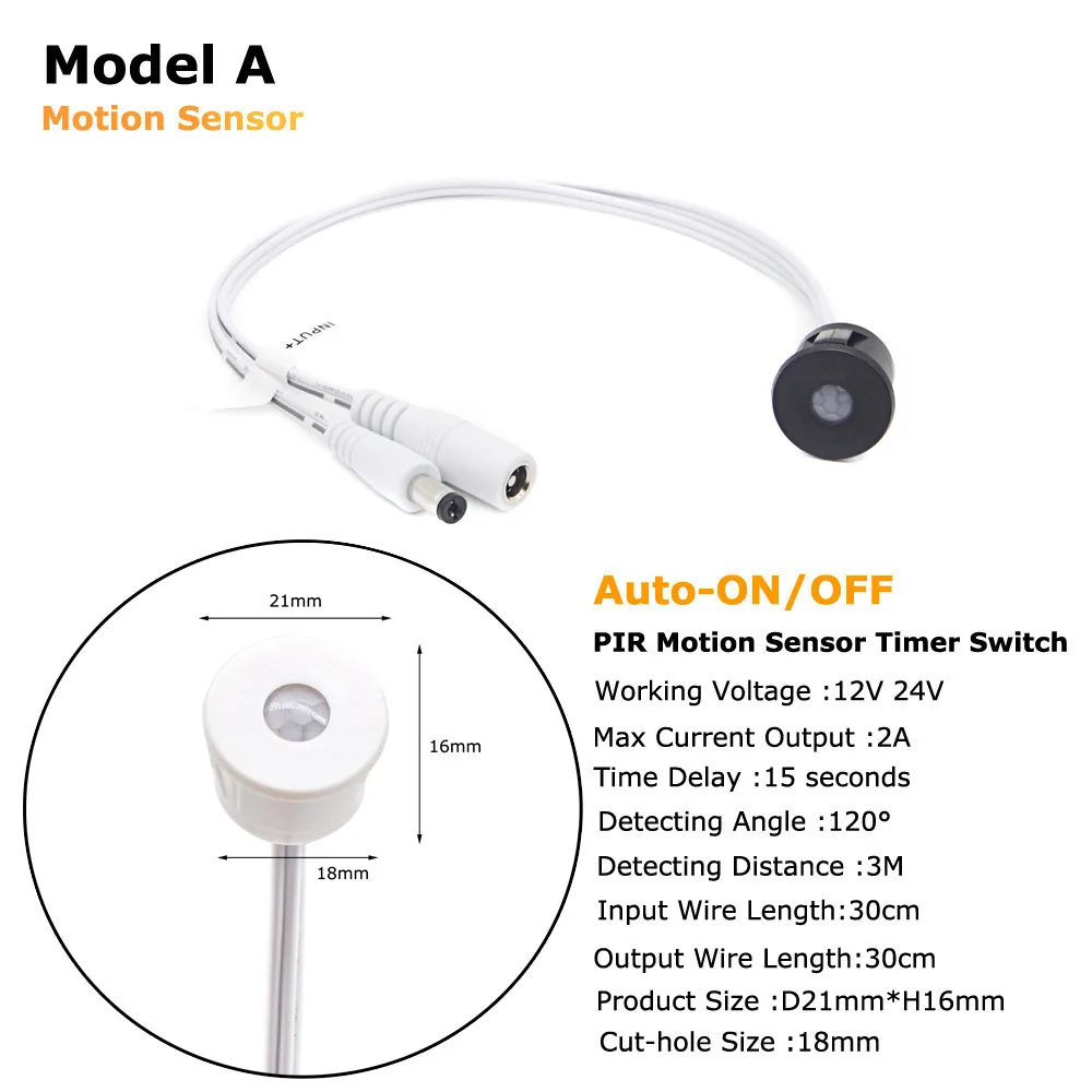 Czujnik ruchu 12V Przełącznik  – Pir Motion Sensor recenzja i cena