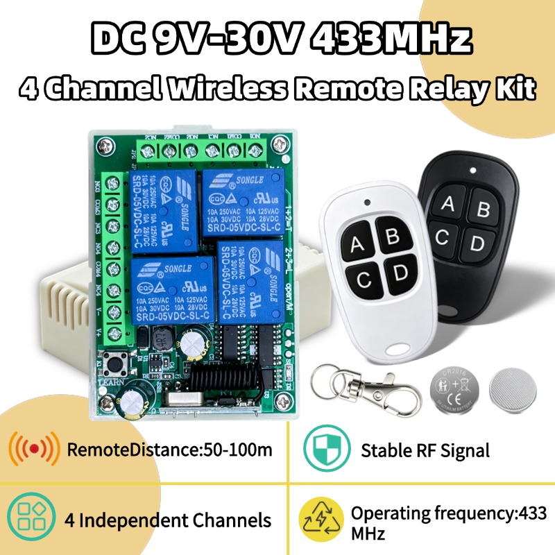 Uniwersalny bezprzewodowy pilo – Relay Module 4 Channel recenzja i cena