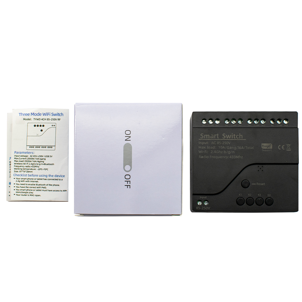 Czarny styl Tuya 4CH Wifi Smar – Relay Module 4 Channel recenzja i cena