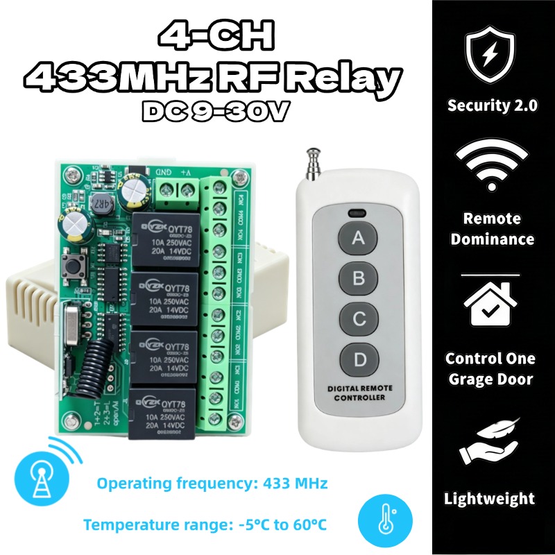 Uniwersalny bezprzewodowy pilo – Relay Module 4 Channel recenzja i cena